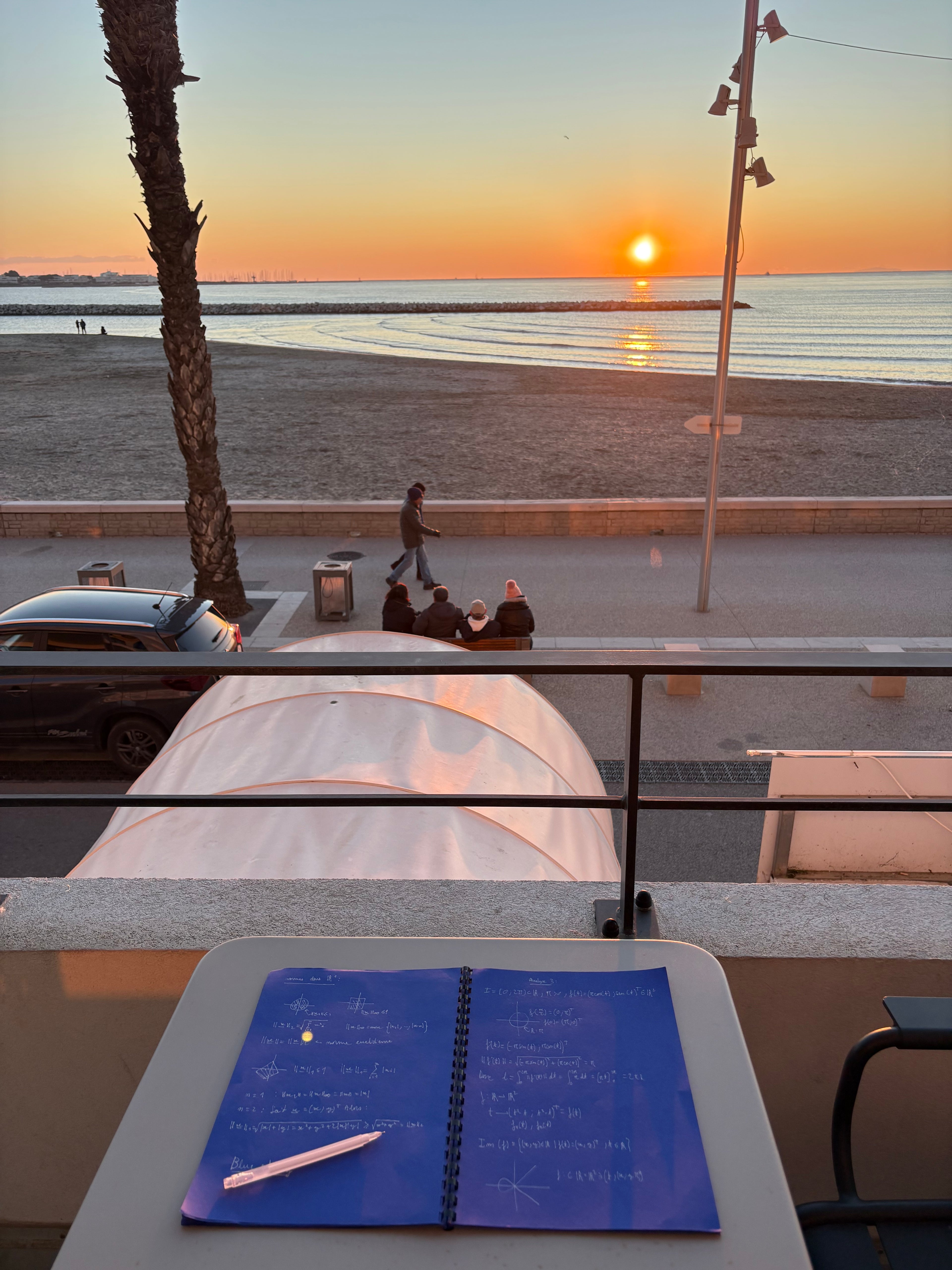 Cahier blueprint + stylo à gel blanc