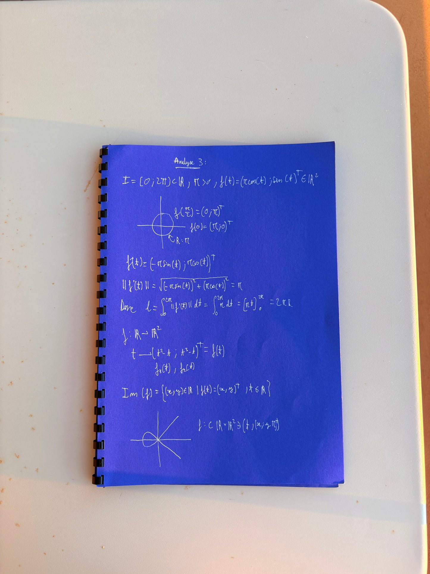 Cahier blueprint, stylo à gel blanc inclut